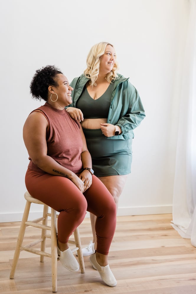 Plus Sized Women in Activewear Set